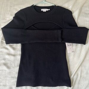 Good American Cutout Ribbed Sweater